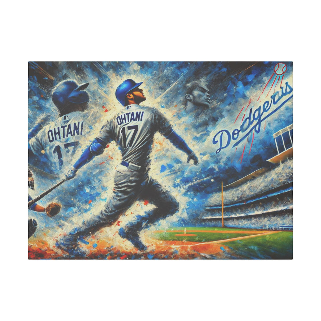 LA ICON - Ohtani Home Run Canvas Wall Art - Canvas Print