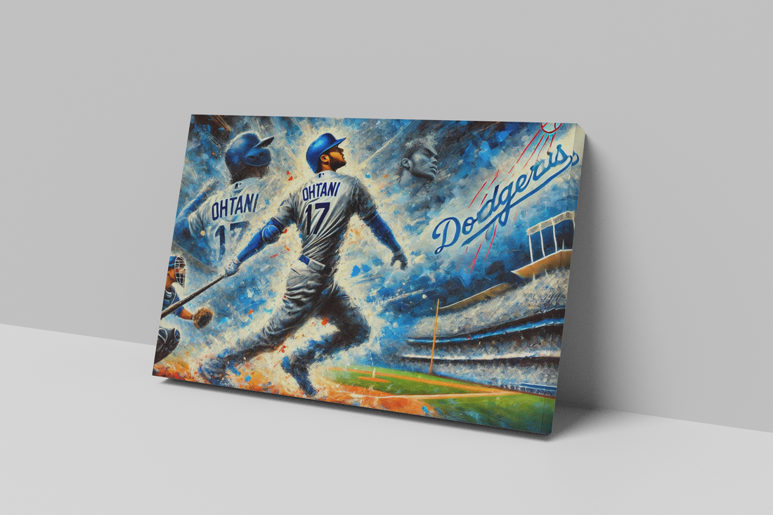 LA ICON - Ohtani Home Run Canvas Wall Art - Canvas Print