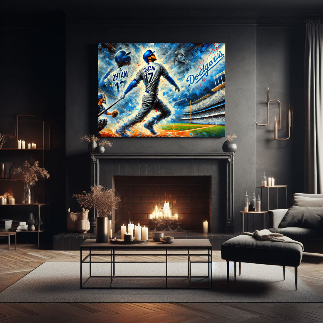 LA ICON - Ohtani Home Run Canvas Wall Art - Canvas Print
